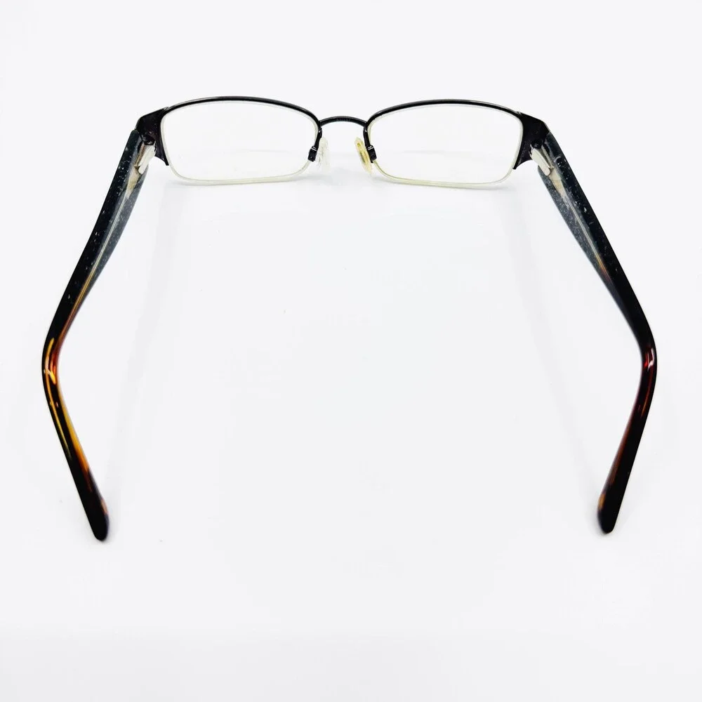 Bebe Eyeglasses Womens Black Crystal Embellished Rectangle 51-17-135